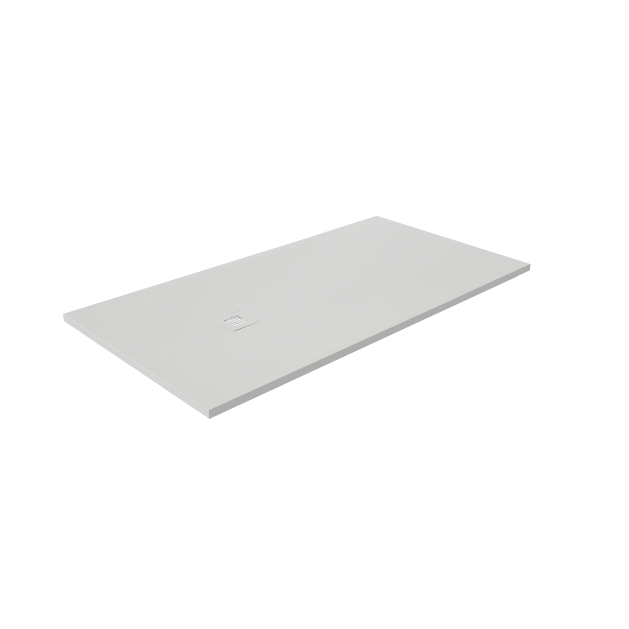 Luca Varess Classy douchebak 170 x 90 cm composietmarmer mat wit rock structuur