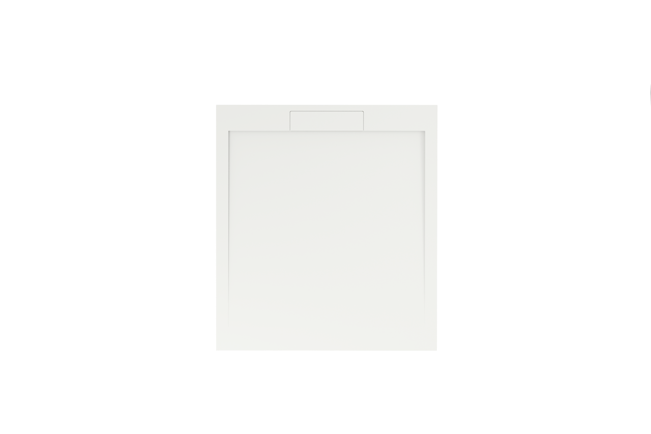 Balmani Andes Duschwanne: 100 x 90 cm, Solid Surface, Weiß matt