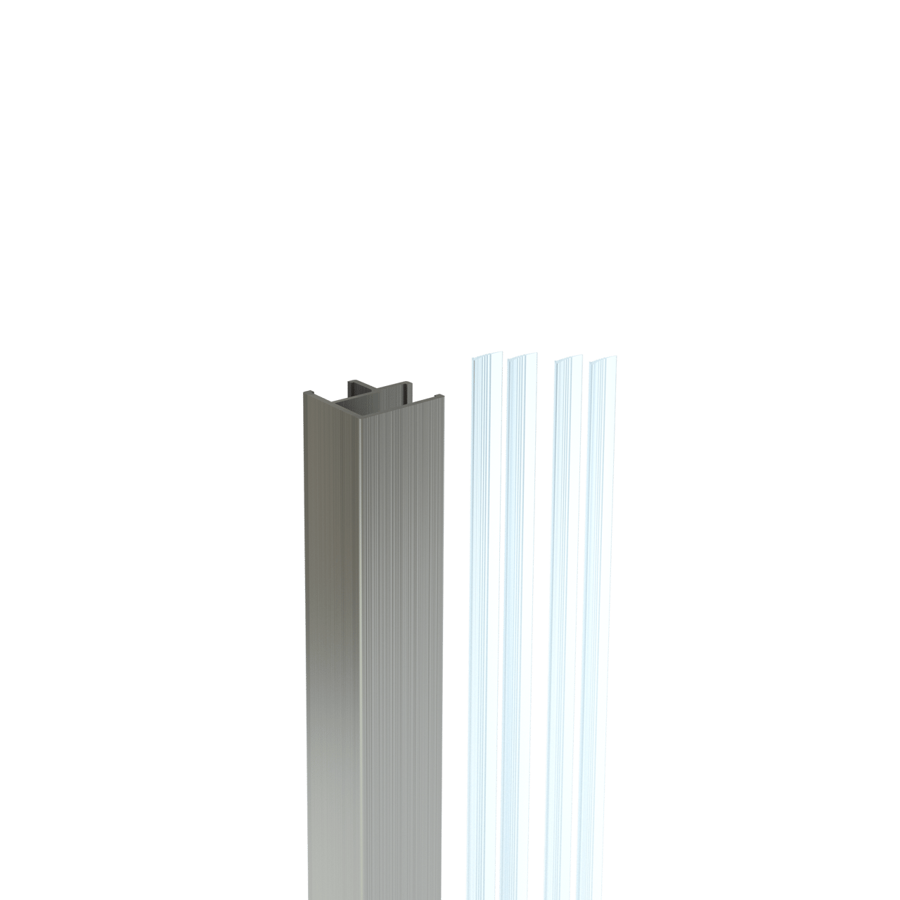 Balmani Modular Eckprofil, 200 cm, gebürsteter Edelstahl