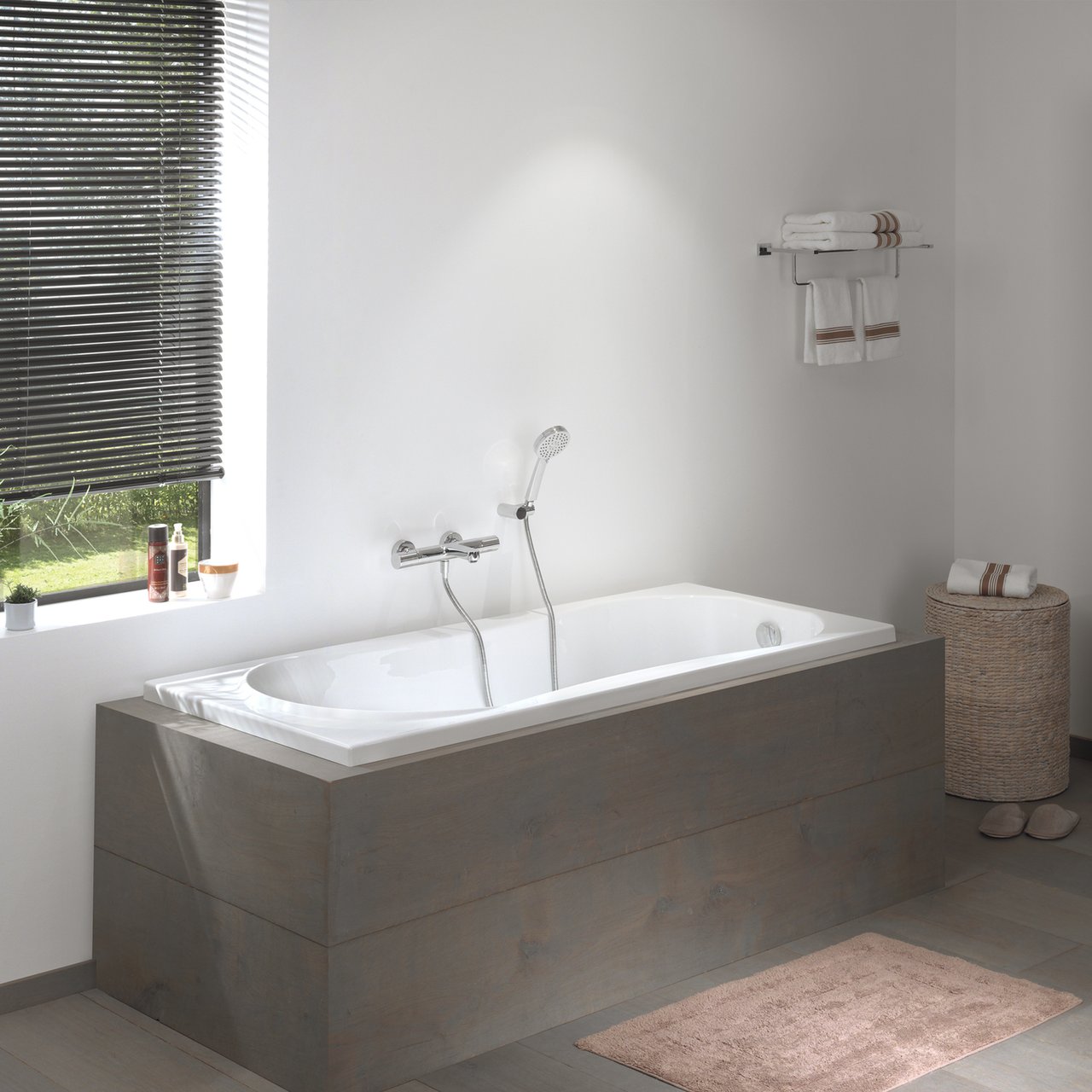 Blaufoss Onos robinet baignoire thermostatique chrome brillant