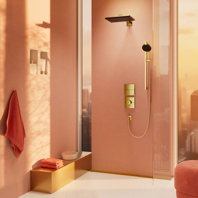 Hansgrohe FixFit Fine E doucheslangaansluiting 1/2" Polished Gold Optic