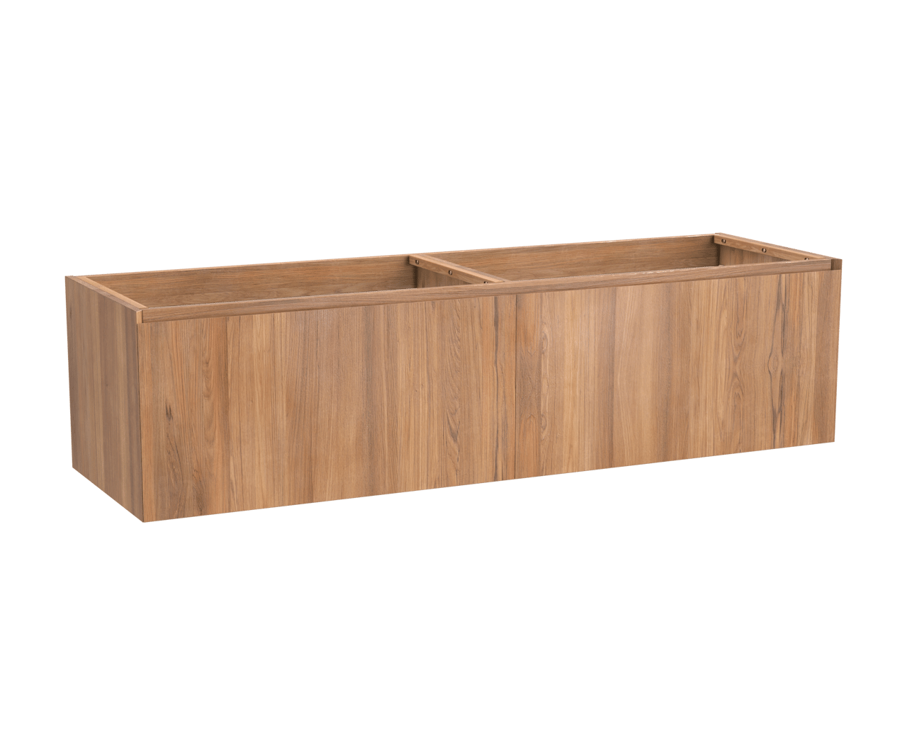Balmani Idra by Mitra hängender Waschbeckenunterschrank: 180 x 55 cm, Teak, 4 Schubladen