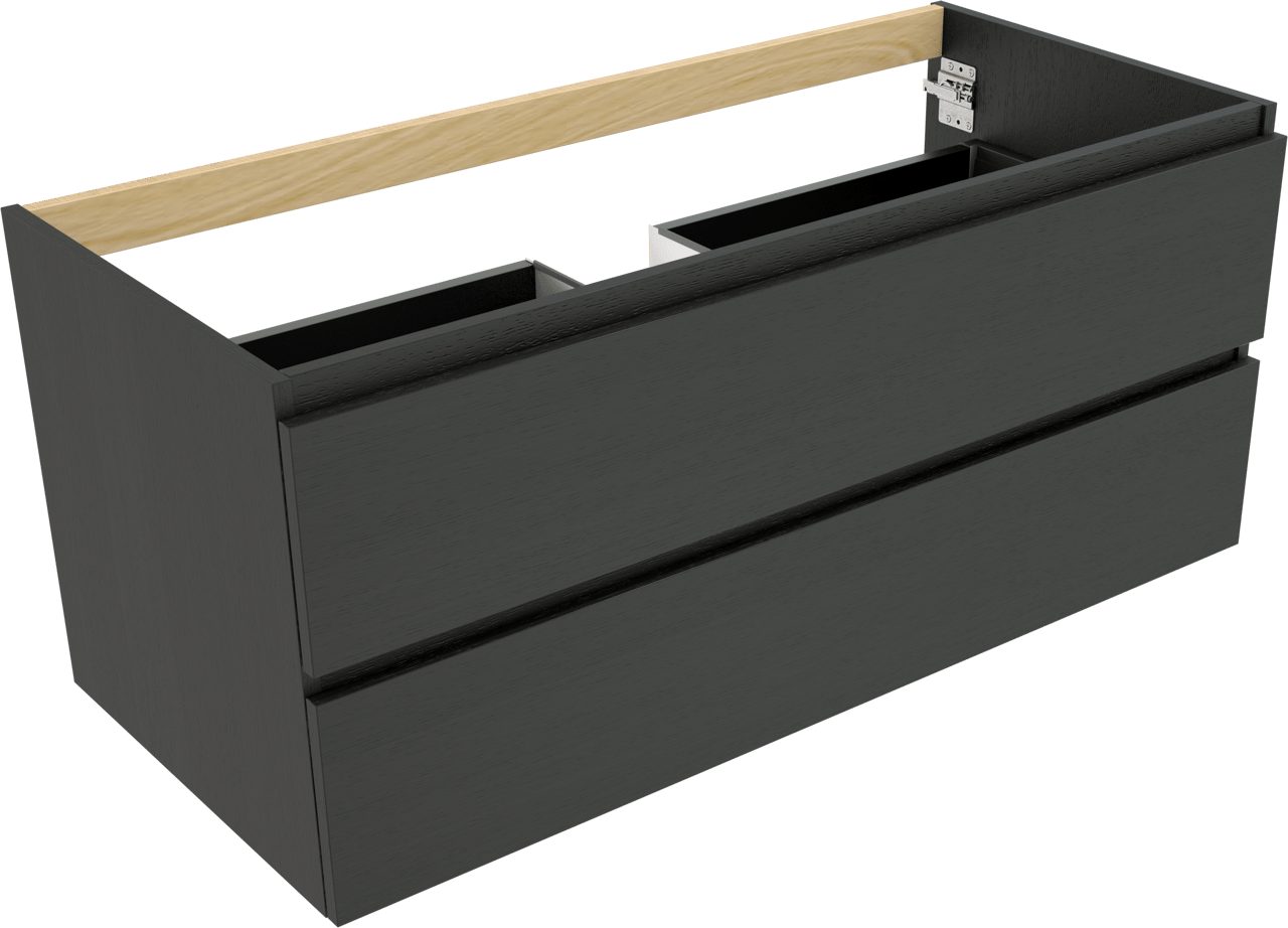 Balmani Lucida zwevende wastafelonderkast 120 x 55 cm zwarte eik 2 lades
