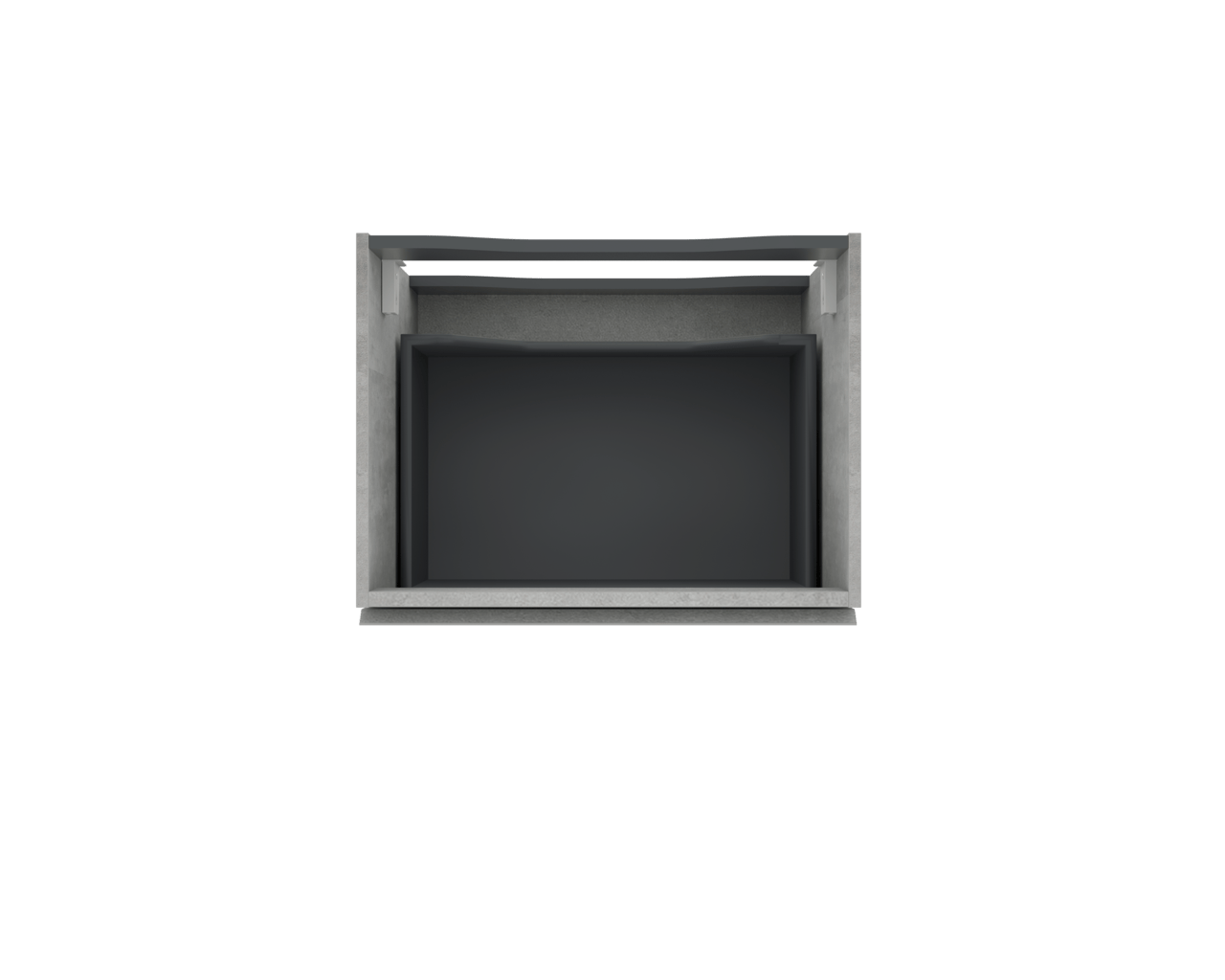 Linie Lado meuble sous-vasque suspendu 60 x 46 cm béton gris foncé 1 tiroir