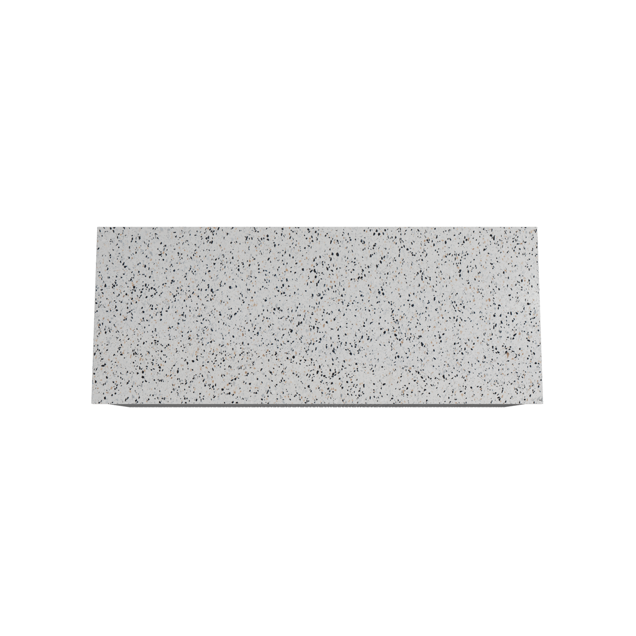 Storke Ribs zwevend badmeubel 130 x 52 cm zwart eiken met Tavola enkel of dubbel wastafelblad in mat wit/zwart terrazzo, Verticale asymmetrische rechte ribbel