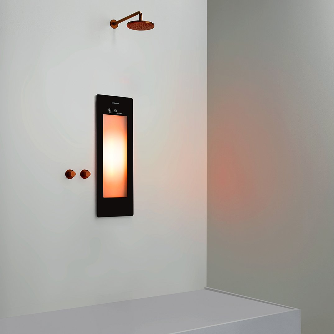 Sunshower One S Infrarot Unterputz black
