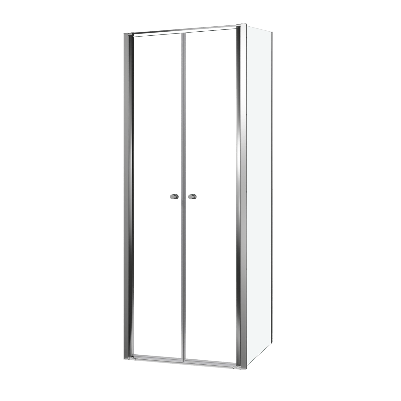 Luca Varess Kuresa douchehoek met pendeldeur met vaste zijwand 80 x 90 x 200 cm helder glas en glanzend chroom profielen