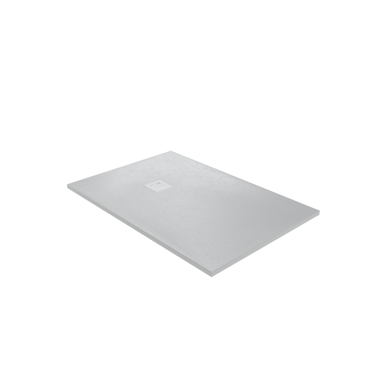 Balmani Vega receveur de douche 120 x 80 cm marbre composite gris clair texture ardoise