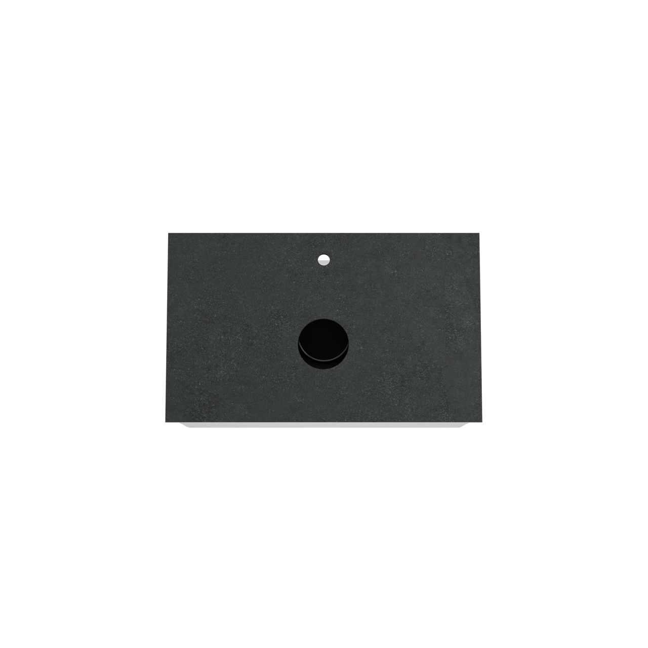 Balmani Mitra meuble salle de bains suspendu 90 x 55 cm blanc mat avec Facetta tablette simple en granit noir