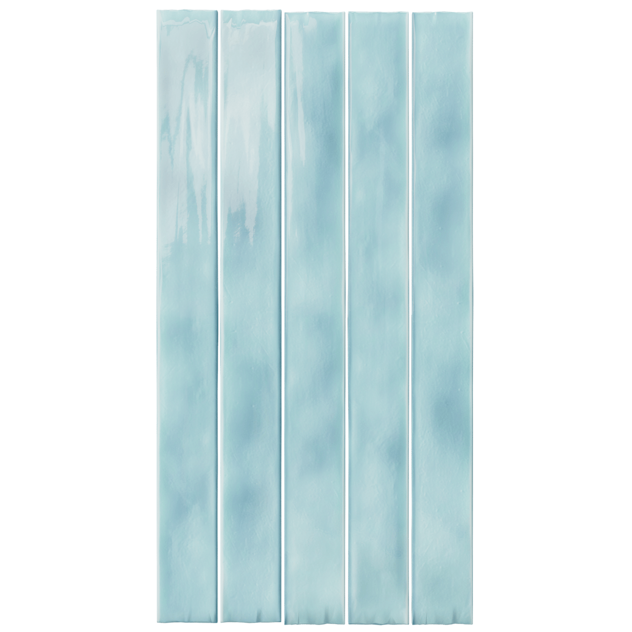 Carruzo Rio keramische Wandfliesen 24 Stück, 5x50cm Aqua