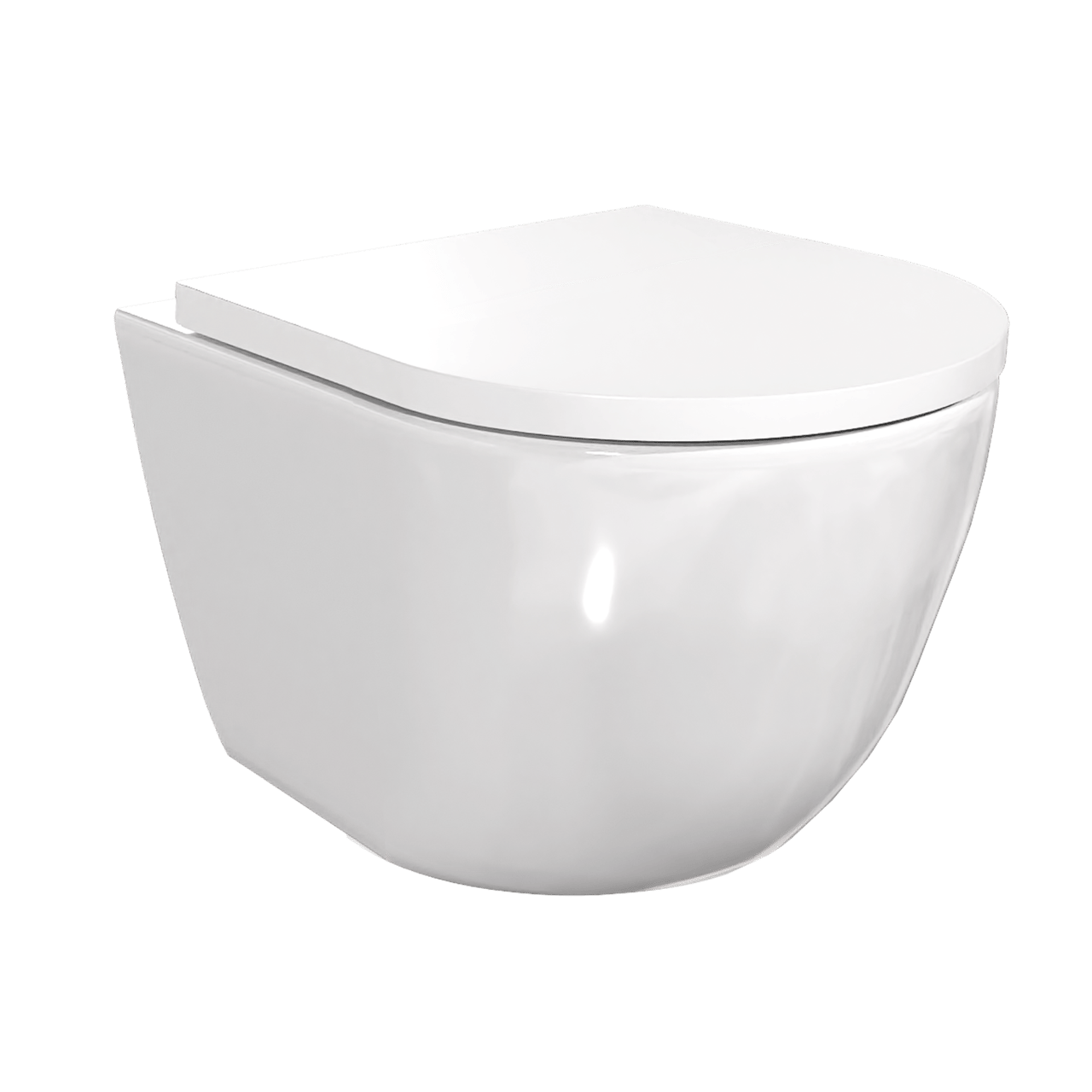 Luca Varess Moreno hangtoilet Glanzend Wit randloos compact