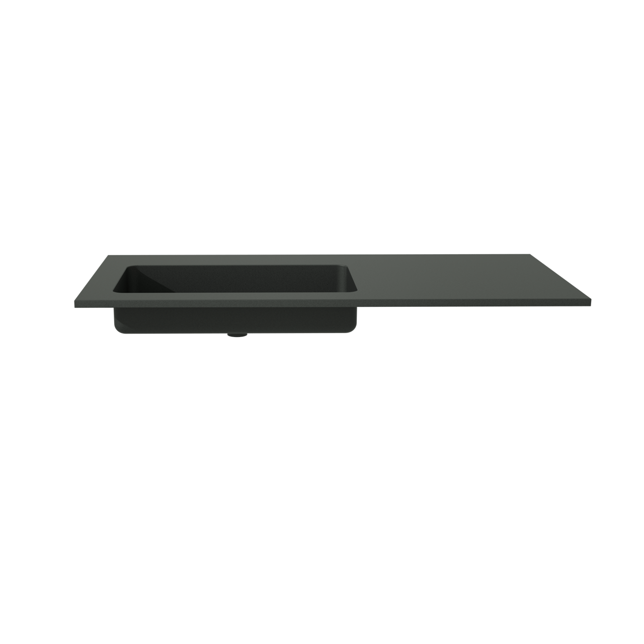 Storke Scuro asymmetrisch linkse wastafel mat kwarts 100 x 46 cm