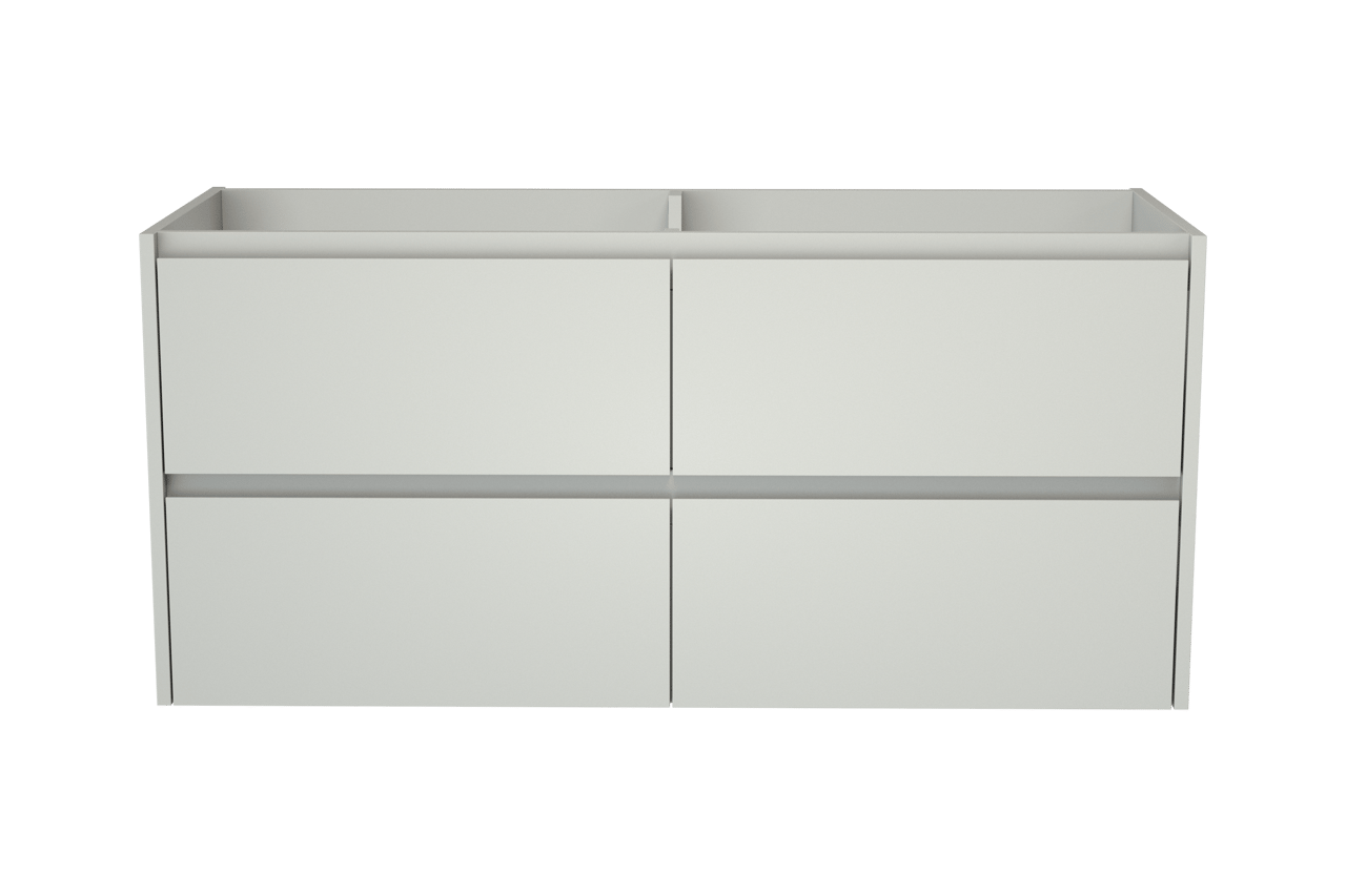 Storke Seda meuble sous-vasque suspendu 130 x 52 cm blanc mat 4 tiroirs