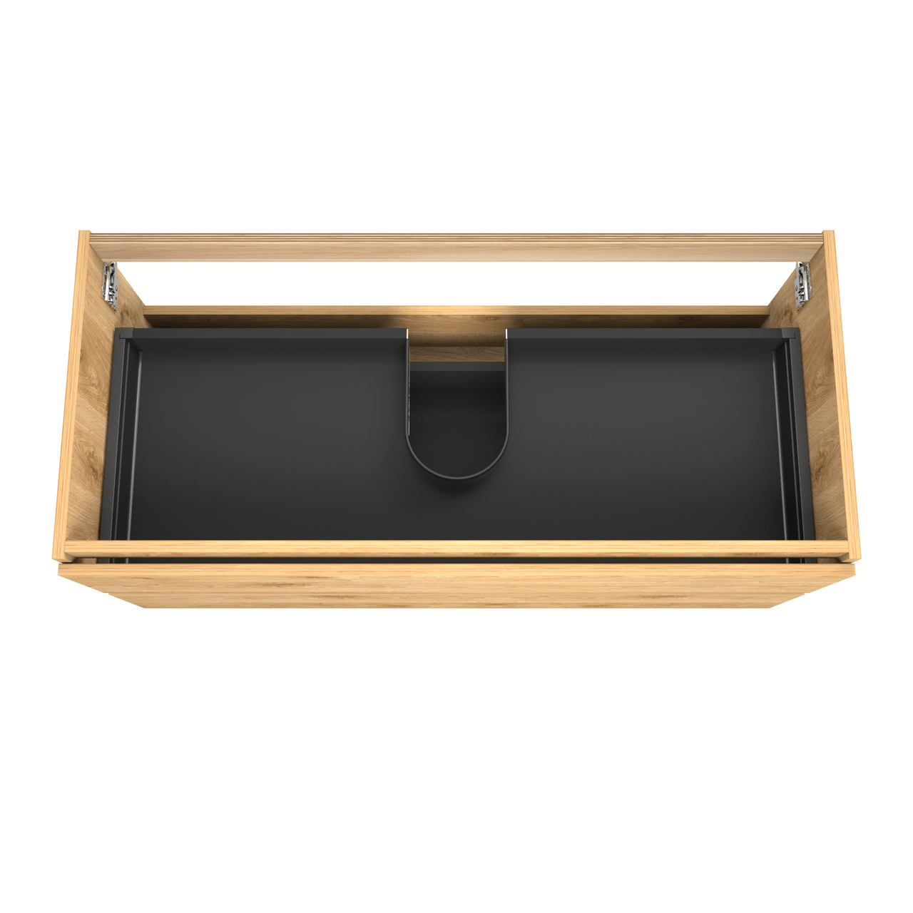 Balmani Lucida hängender Waschbeckenunterschrank: 120 x 55 cm, Eiche rustikal, 2 Schubladen