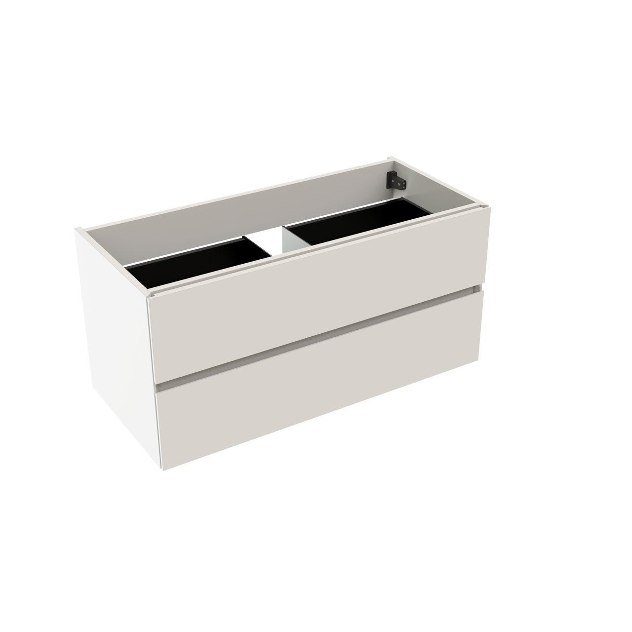 Storke Edge zwevende wastafelonderkast 100 x 46 cm glanzend wit 2 lades