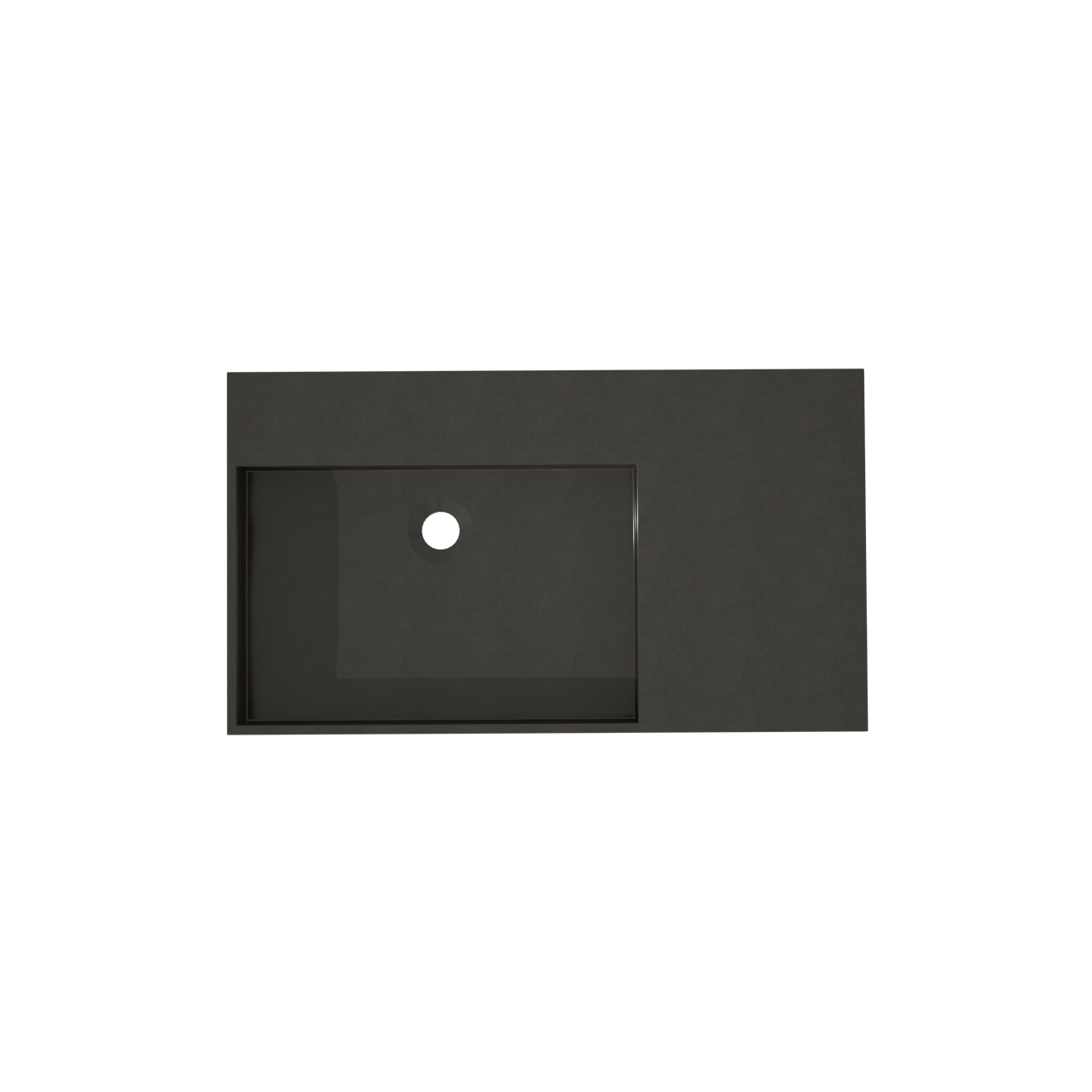 Storke jura asymmetrisch linkse wastafel mat kwarts 80 x 46 cm