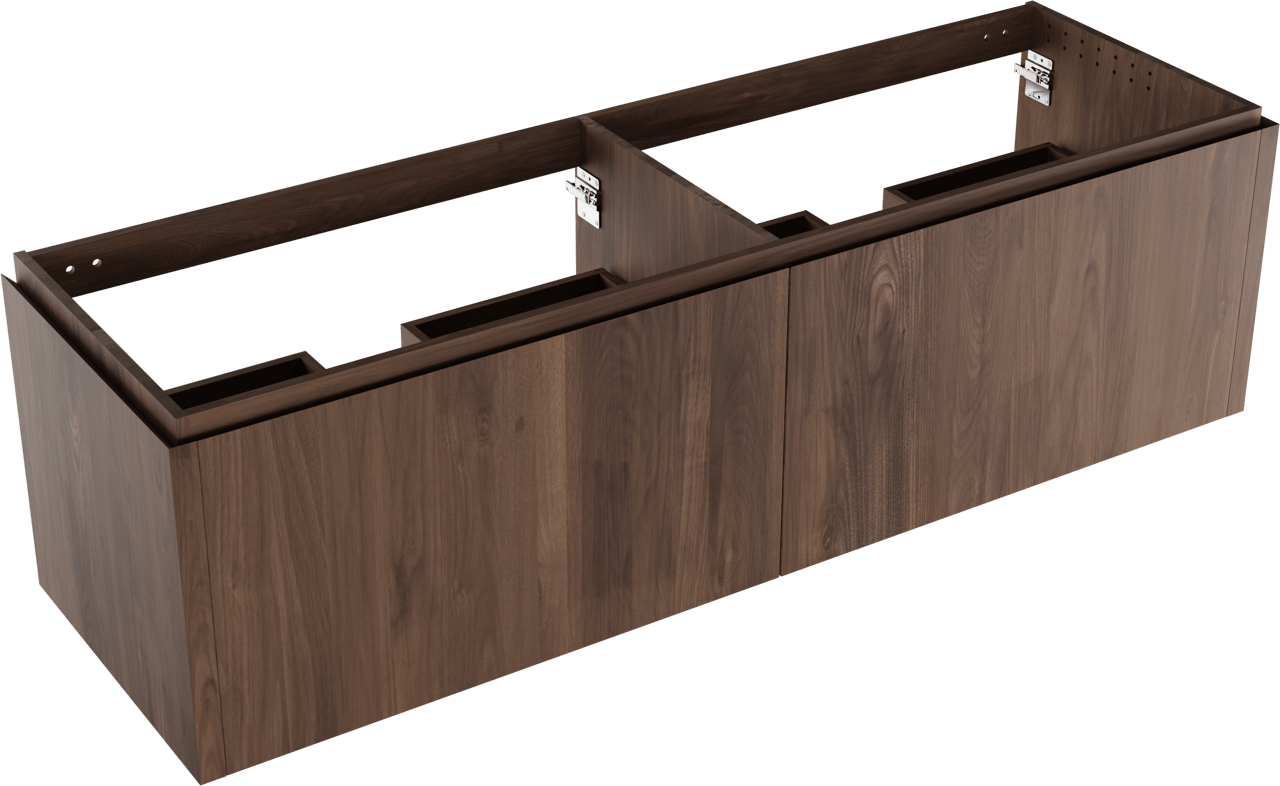 Balmani Eclips zwevende wastafelonderkast 180 x 55 cm Amerikaanse notelaar 4 lades