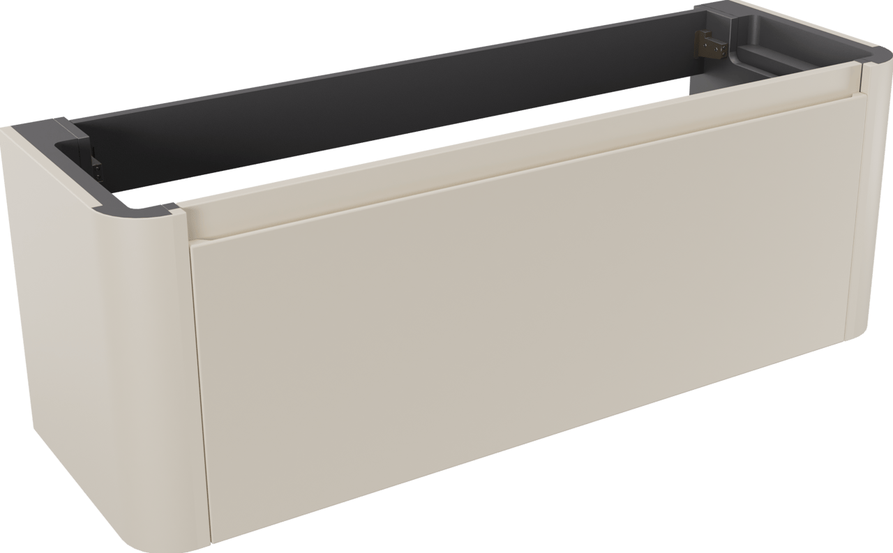 Storke Soft meuble sous-lavabo suspendu 140 x 46 cm Sand mat 2 tiroirs