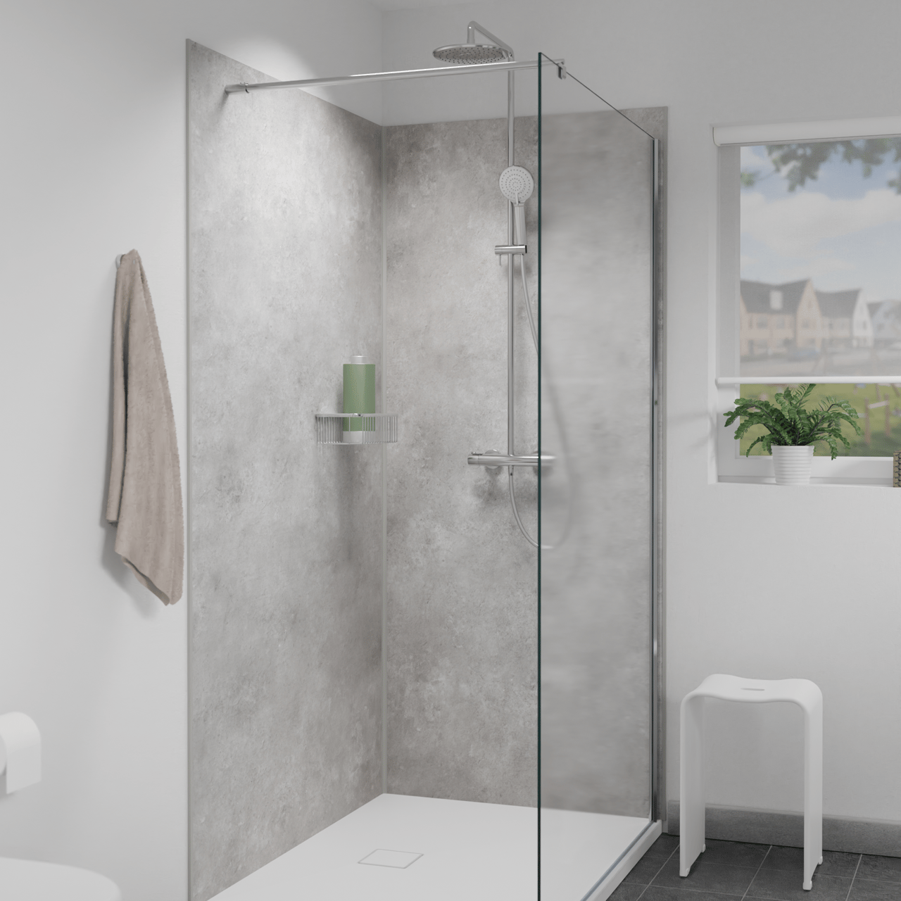 Linie Neptunus opbouw regendoucheset thermostatische kraan chroom