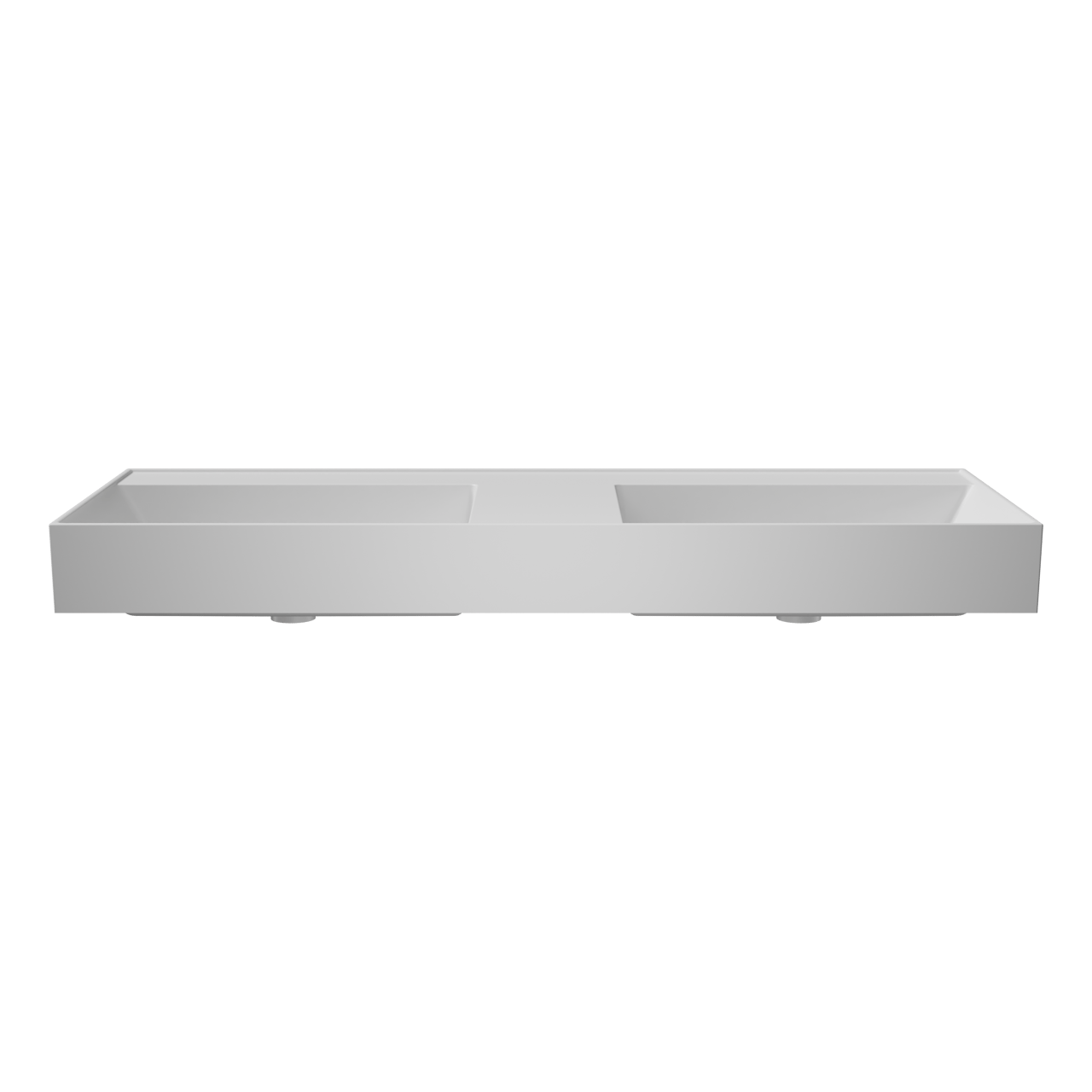 Balmani Argila dubbele wastafel composietmarmer mat wit 120 x 46 cm