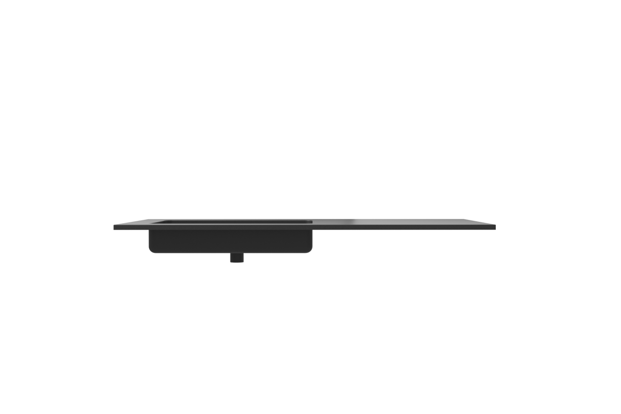 Storke Scuro Waschtisch, links, Quarz matt, 110 x 52 cm, Schrankkombination 45 cm