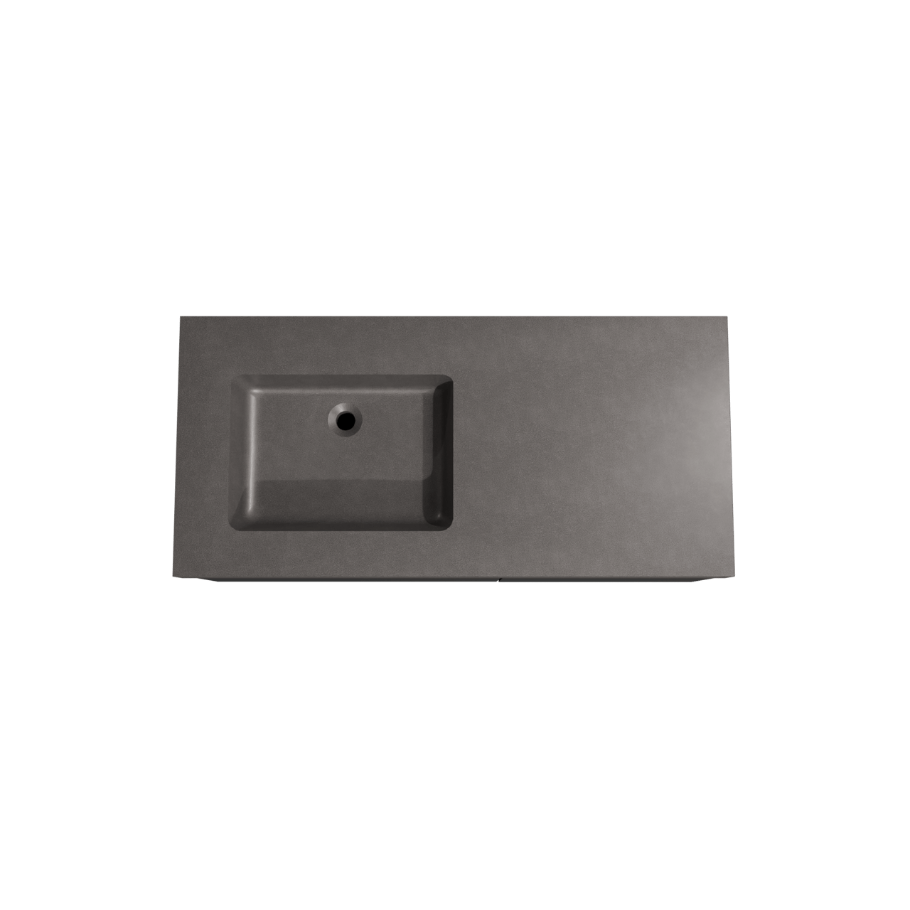 Storke Edge zwevend badkamermeubel 110 x 52 cm mat zwart met Scuro High asymmetrisch linkse wastafel in kwarts mat zwart