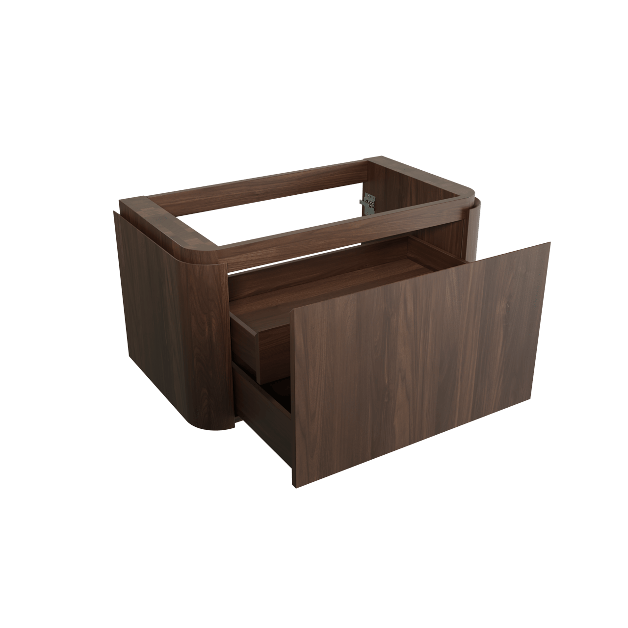Balmani Moon meuble sous-lavabo suspendu 100 x 55 cm noyer Américain 2 tiroirs