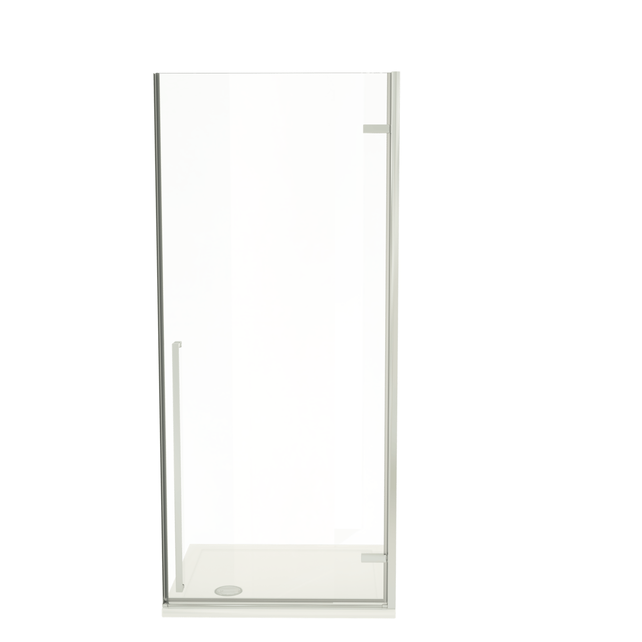 Luca Varess Stilus Duschtür: Drehtür, Rechts, 90 x 200 cm, Klarglas, Chrom Profil, glänzend