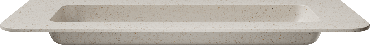 Balmani Moon simple vasque grand Desert Pearl Terrazzo 130 x 55 cm