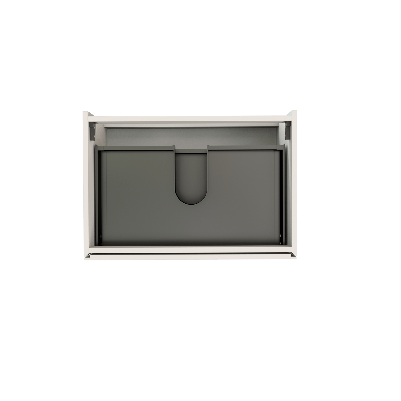 Storke Edge zwevende wastafelonderkast 75 x 52 cm mat wit 2 lades