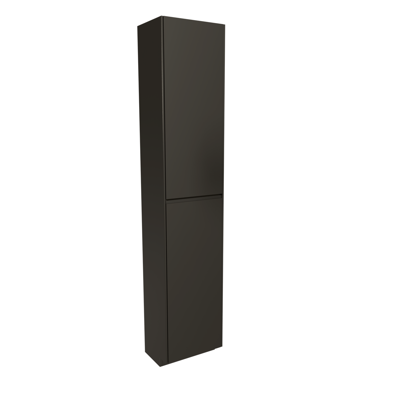 Storke Edge Badhochschrank: Stehend, rechts, Schwarz Matt, 40 x 30 x 200 cm