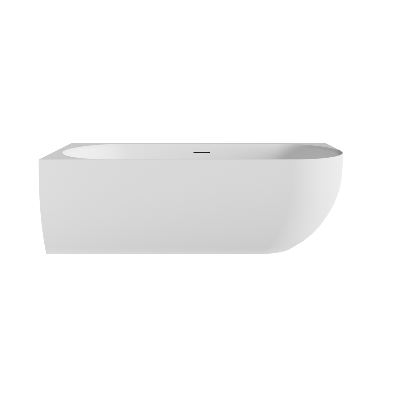 Balmani Forte 2-Personen-Eckbadewanne: links, 175 x 78 cm, Solid Surface, Weiß matt