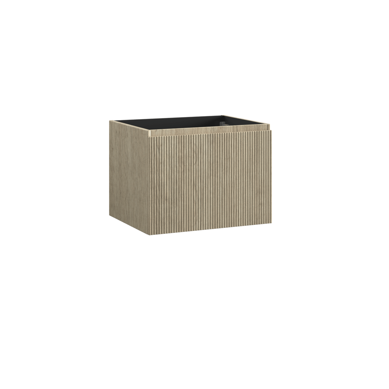 Storke Ribs zwevend wastafelonderkast 65 x 52 cm ruw eiken 2 lades