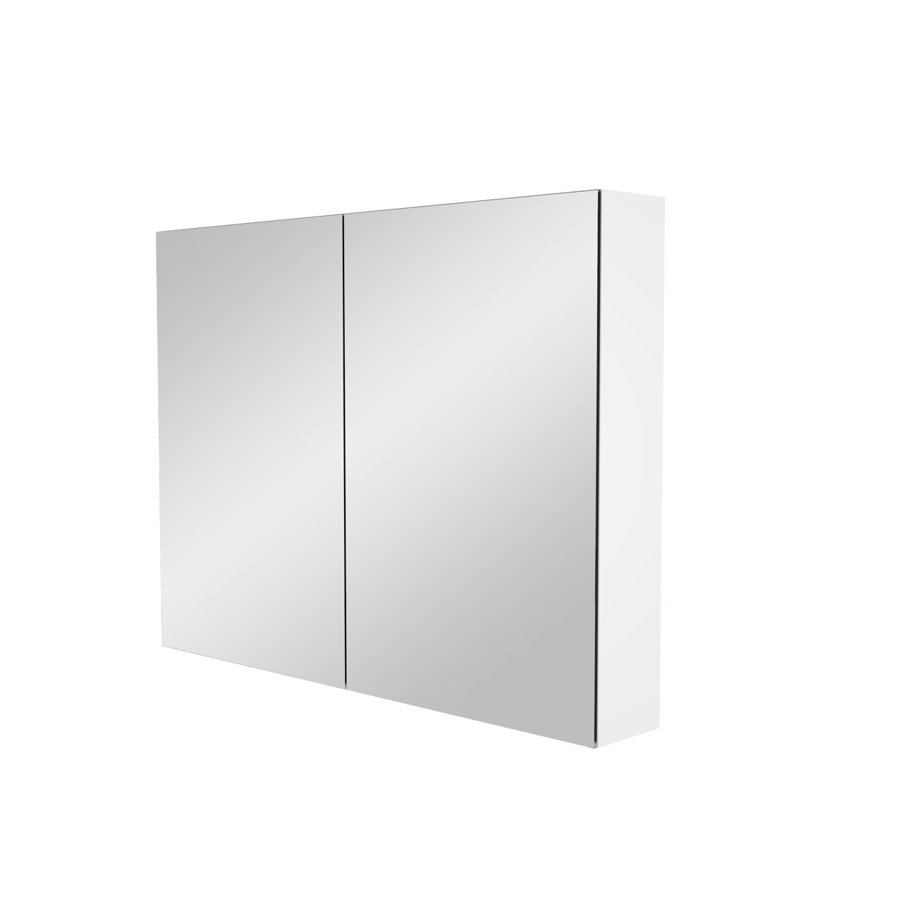 Storke Reflecta Spiegelschrank Bad: 100 x 75 cm, Weiß matt