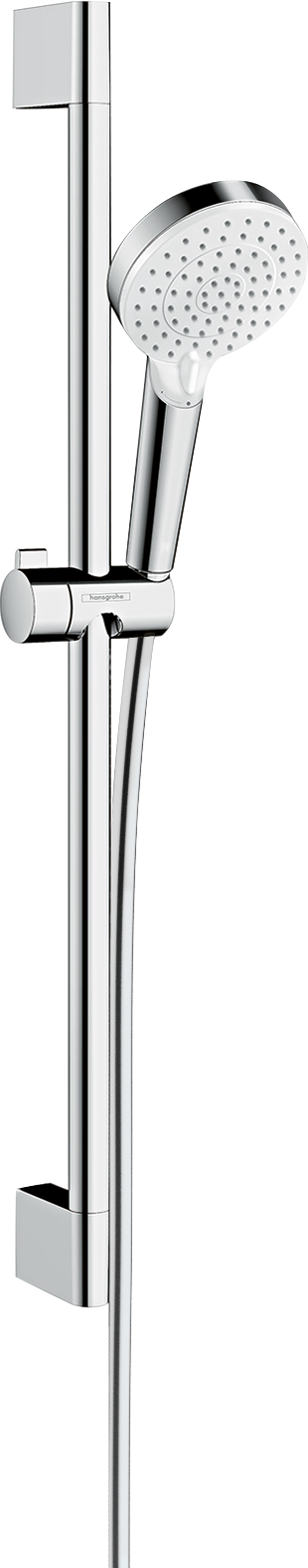 Hansgrohe Crometta Vario Duschstange mit Brausekopf 11cm 2 Strahlfunktionen Chrom glänzend