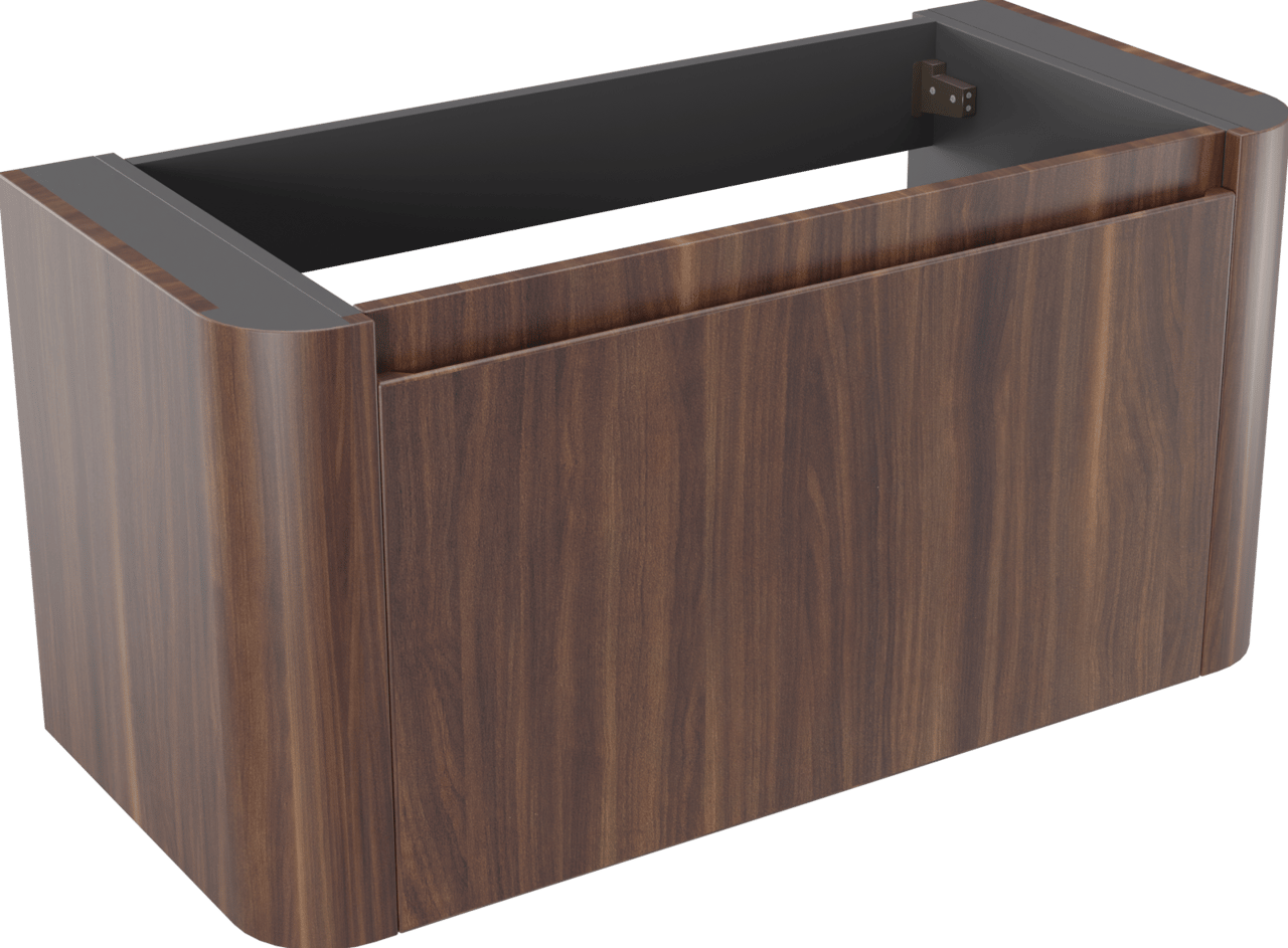 Storke Soft  hängendes möbelstück Waschtischunterschränke 100 x 46 cm Nussbaum 2 Schubladen