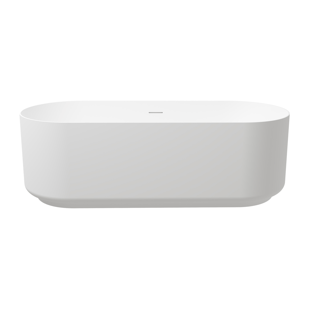 Balmani Scala îlot ovale 170 x 70 cm Solid Surface blanc mat