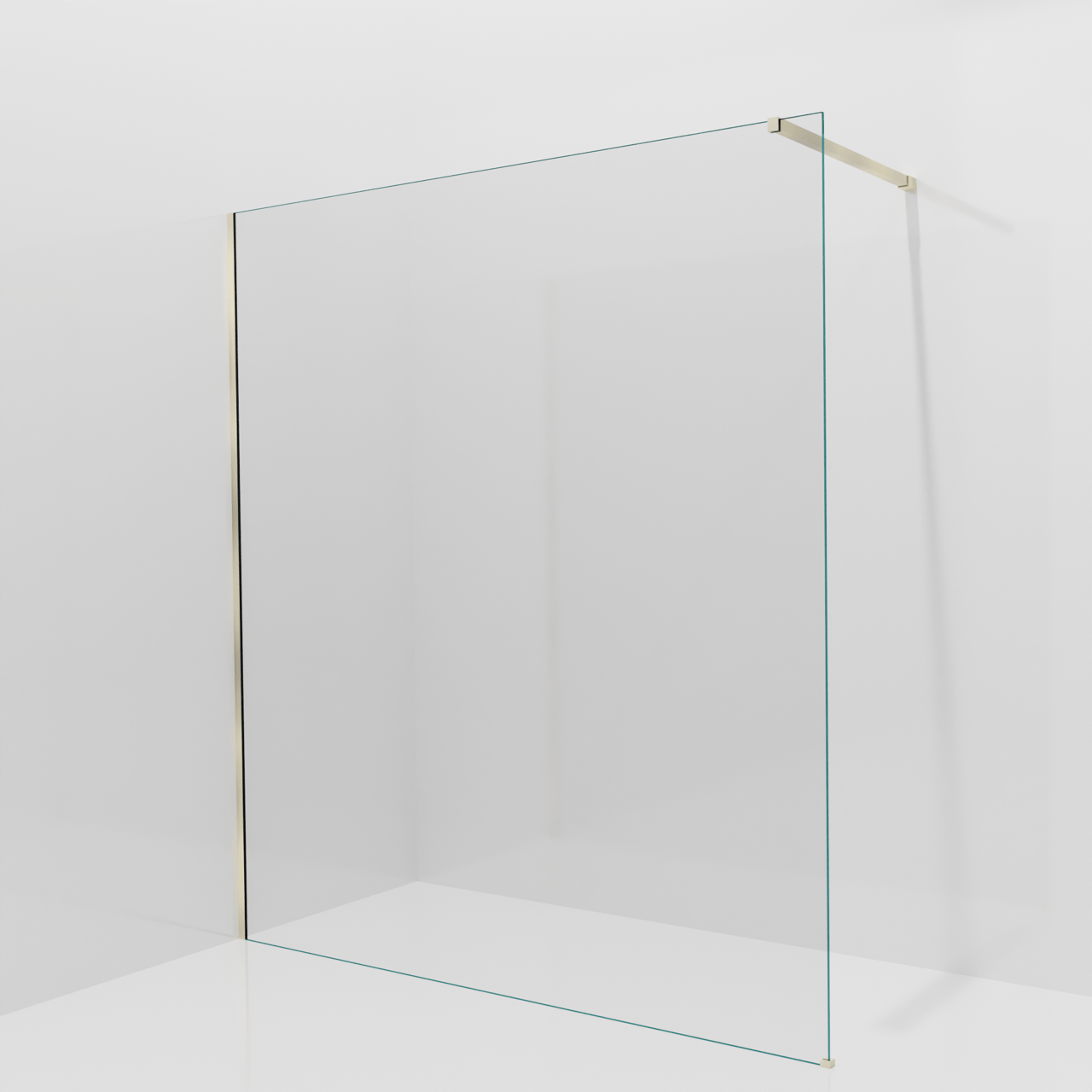 Balmani Modular Walk-In Dusche: 180 x 200 cm, Klarglas, inklusive Coating, Profil Brushed Champagne Gold