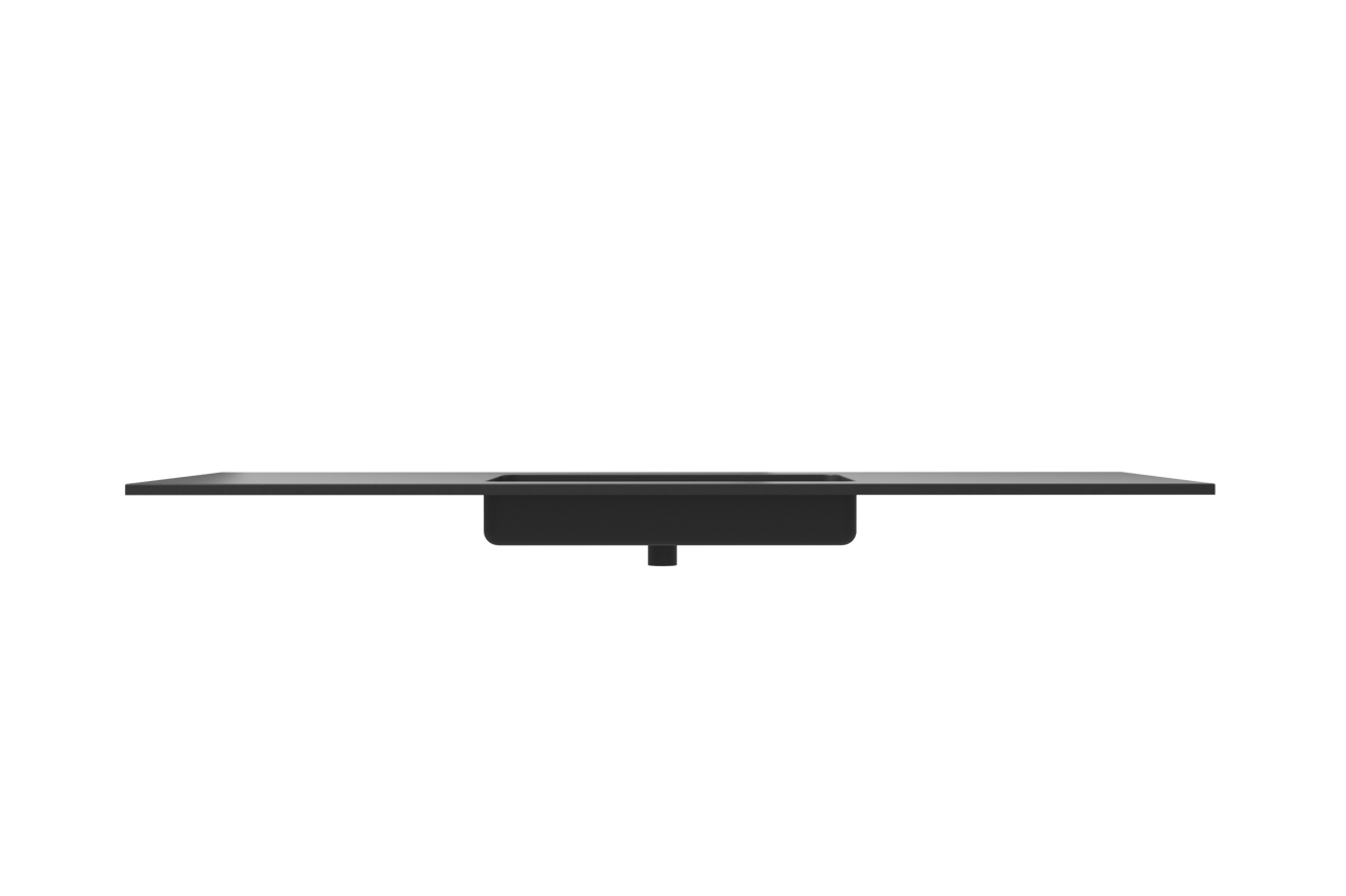 Storke Scuro enkele wastafel mat kwarts 145 x 52 cm