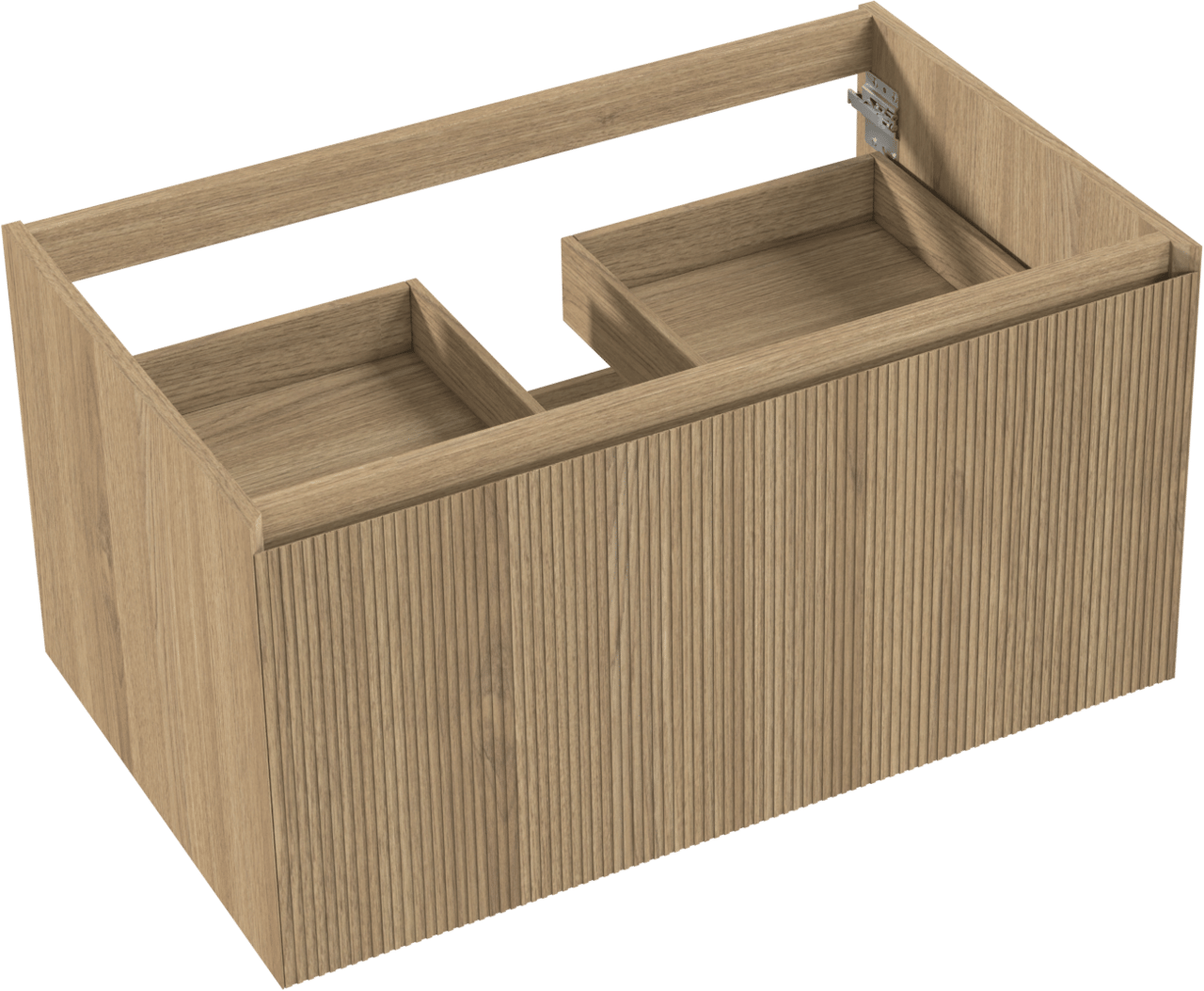 Balmani Fila by Mitra meuble sous-lavabo suspendu 90 x 55 cm placage chêne naturel 2 tiroirs