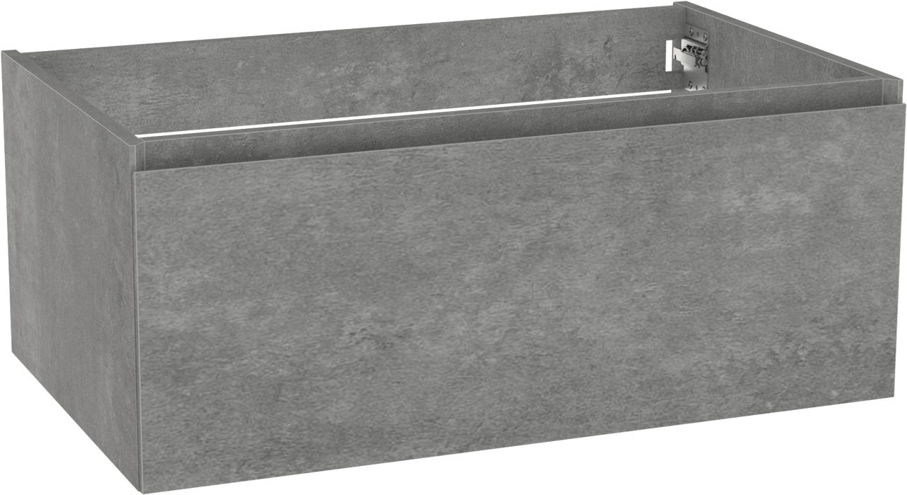 Storke Edge meuble sous-vasque suspendu 85 x 52 cm béton gris foncé 1 tiroir