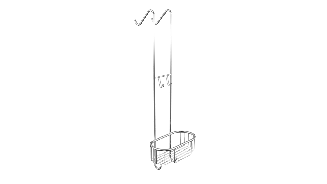 Blaufoss Kiley porte-savon simple pour paroi de douche chrome