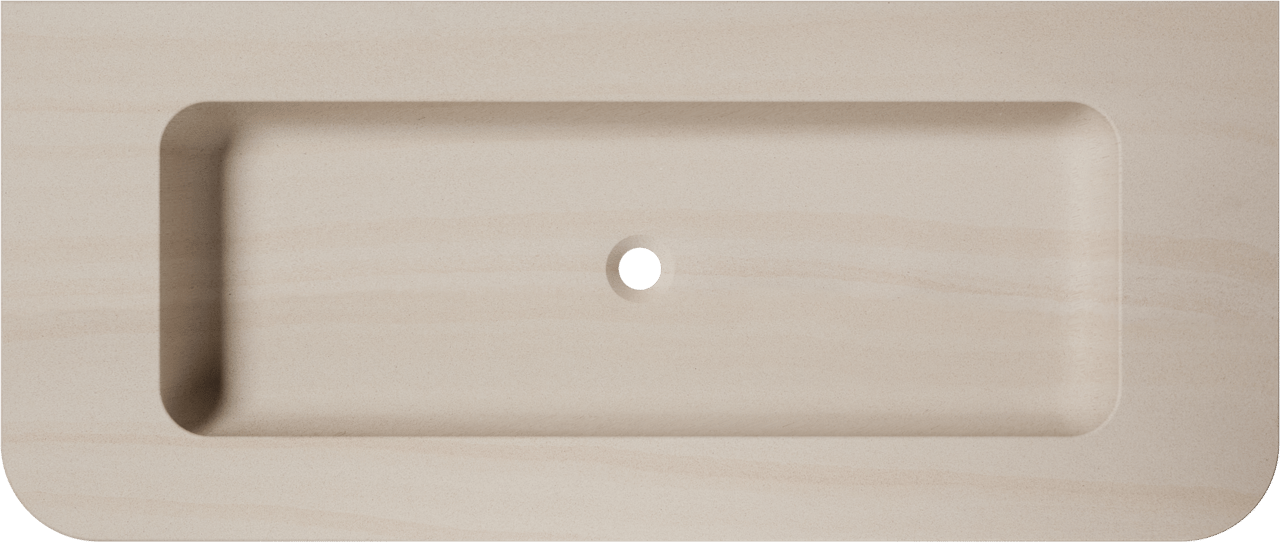 Balmani Moon plan simple grand Travertin Beige Terrazzo 130 x 55 cm