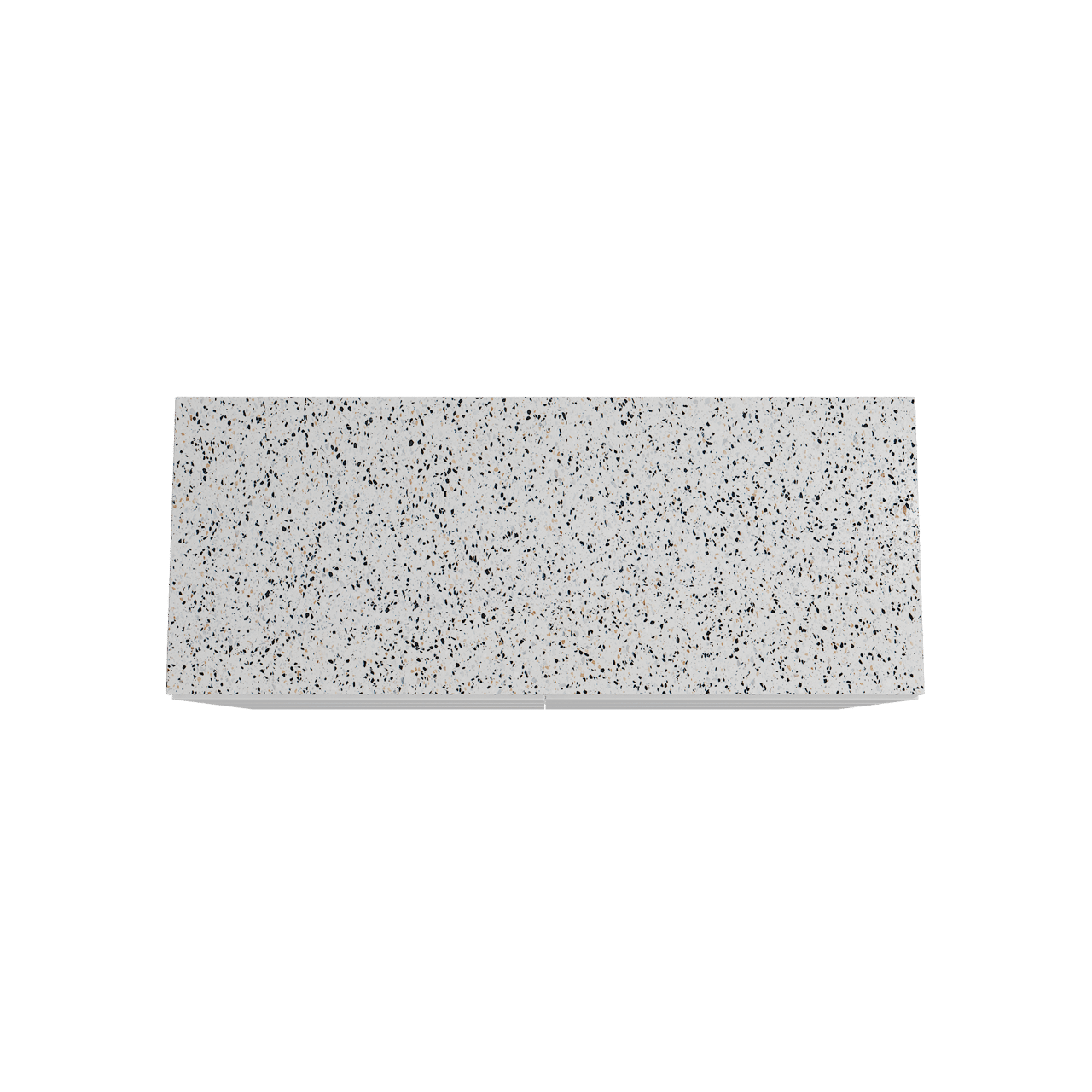 Storke Edge meuble salle de bains à poser 130 x 52 cm blanc brillant avec Tavola tablette simple ou double en blanc/noir mat terrazzo