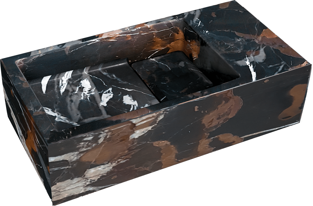 Balmani Mood handenwasser 36 x 18 cm Portoro Gold marmer
