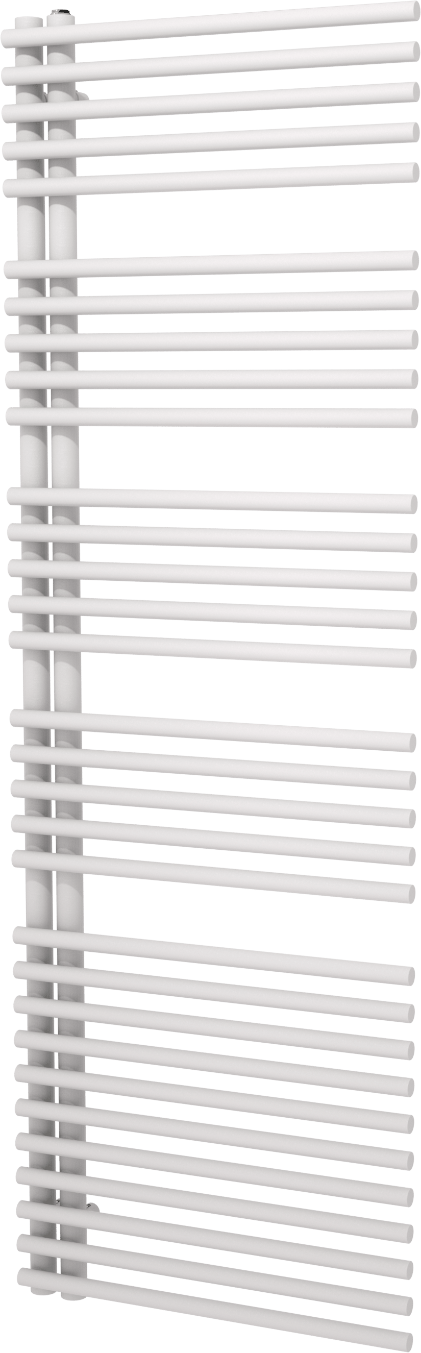 Vipera Nevada enkele handdoekradiator 60 x 180 cm centrale verwarming mat wit zijaansluiting 1103W