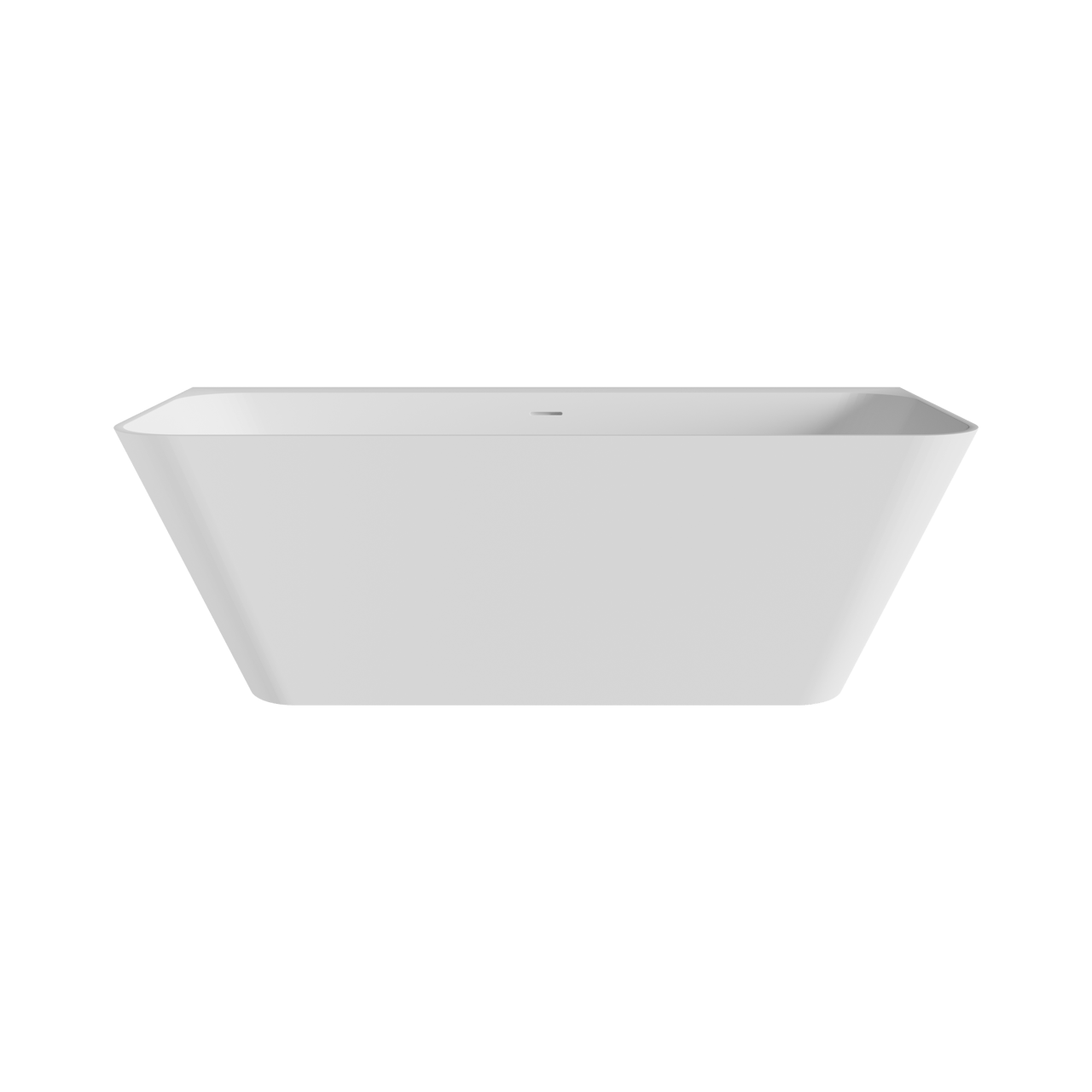 Balmani Zigga halfvrijstaand bad 180 x 85 cm Solid Surface mat wit