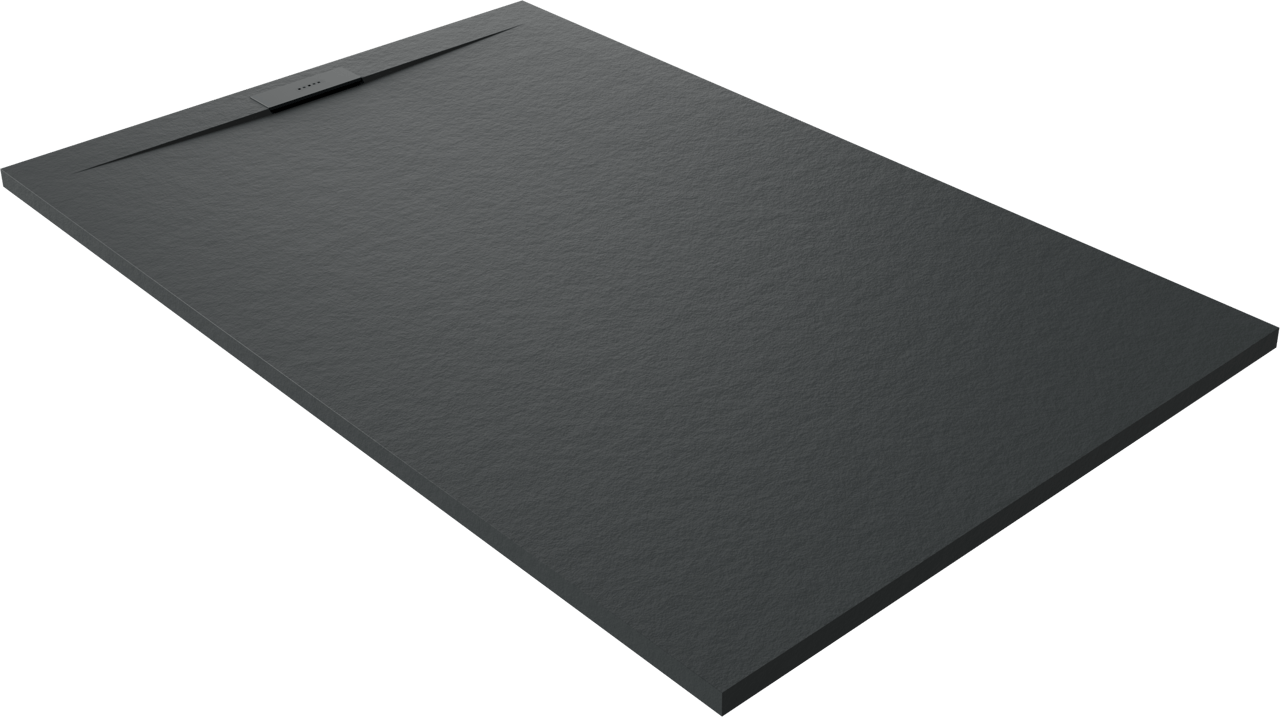 Balmani Andes Evolution receveur de douche 140 x 90 cm marbre composite Noir Mat