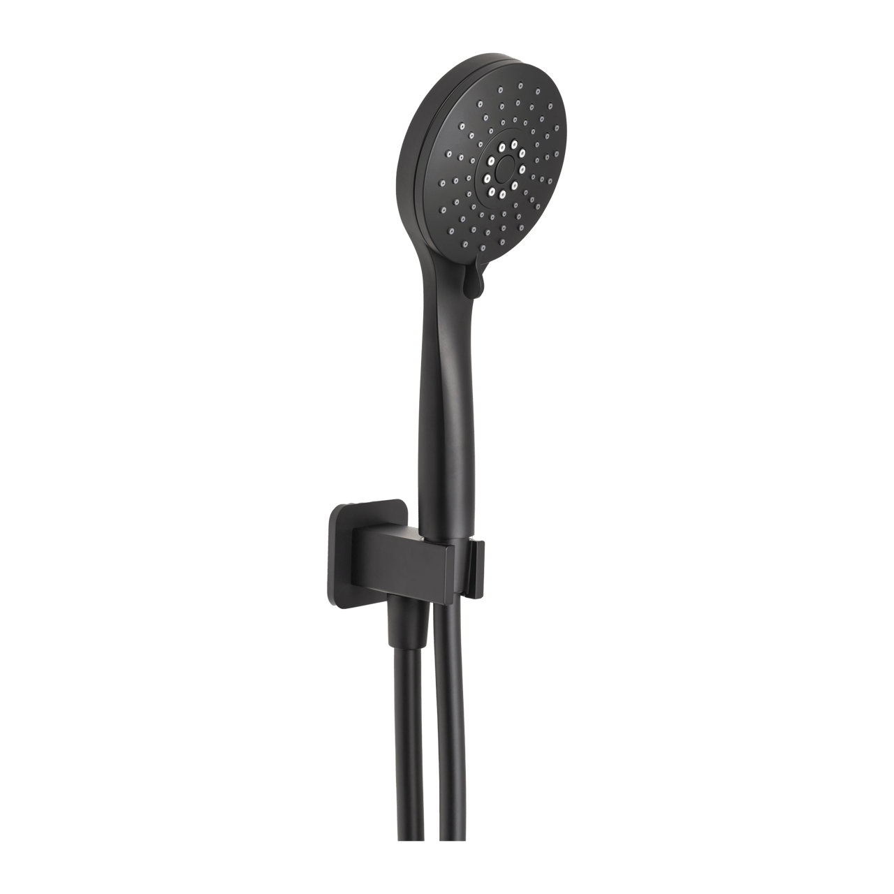 Blaufoss Softage set douchette avec coude raccordement 3 fonctions de jet Noir Mat