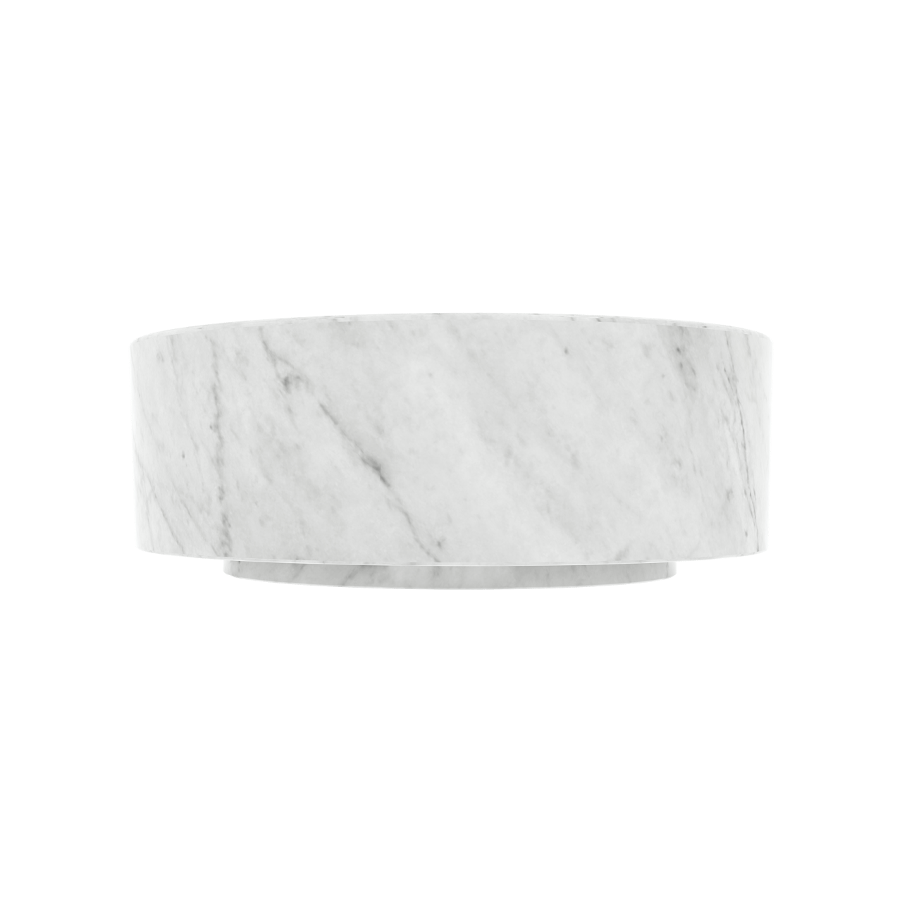 Balmani Fato Aufsatzwaschbecken: Carrara-Marmor, rund, Ø 37,5 cm